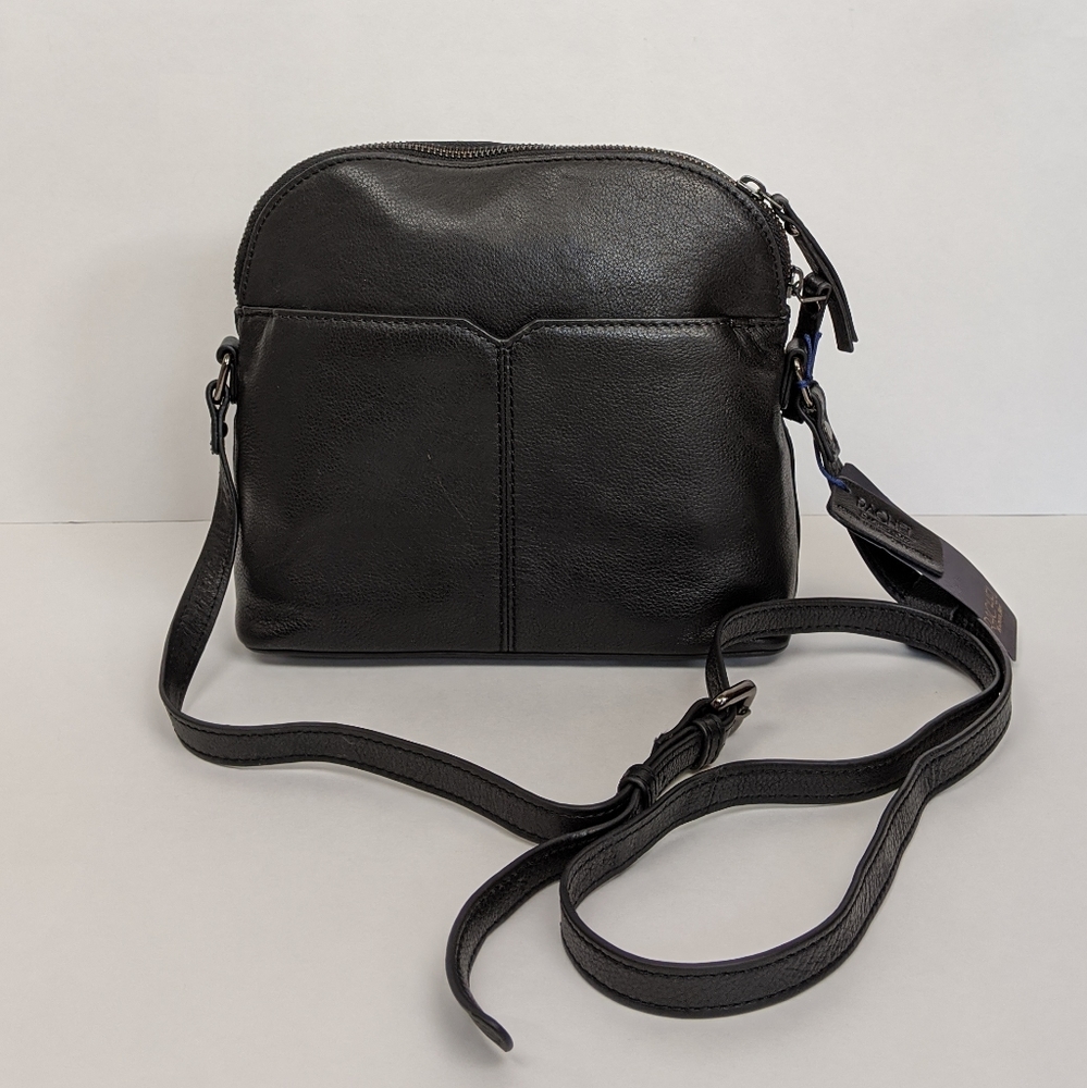 NWT Rachel Roy Genuine Leather Black Crossbody Bag